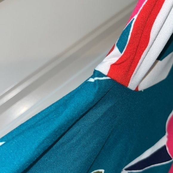 CUTE soft comfy floral elbow length sleeve dress cuddl duds size Petite Large - Picture 10 of 11